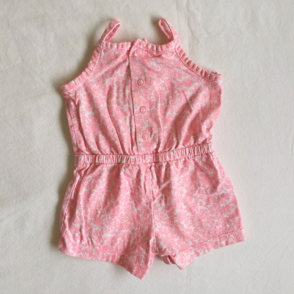 carter's boho pink floral romper playsuit 3 months baby girl - Picture 4 of 5